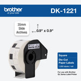Rollo De 1,000 Etiquetas Brother Precortadas 23mmx23.1mm (Dk1221)